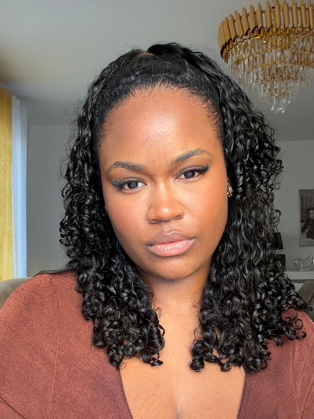 Perruque sans colle/ Half wig 300g Lola curly