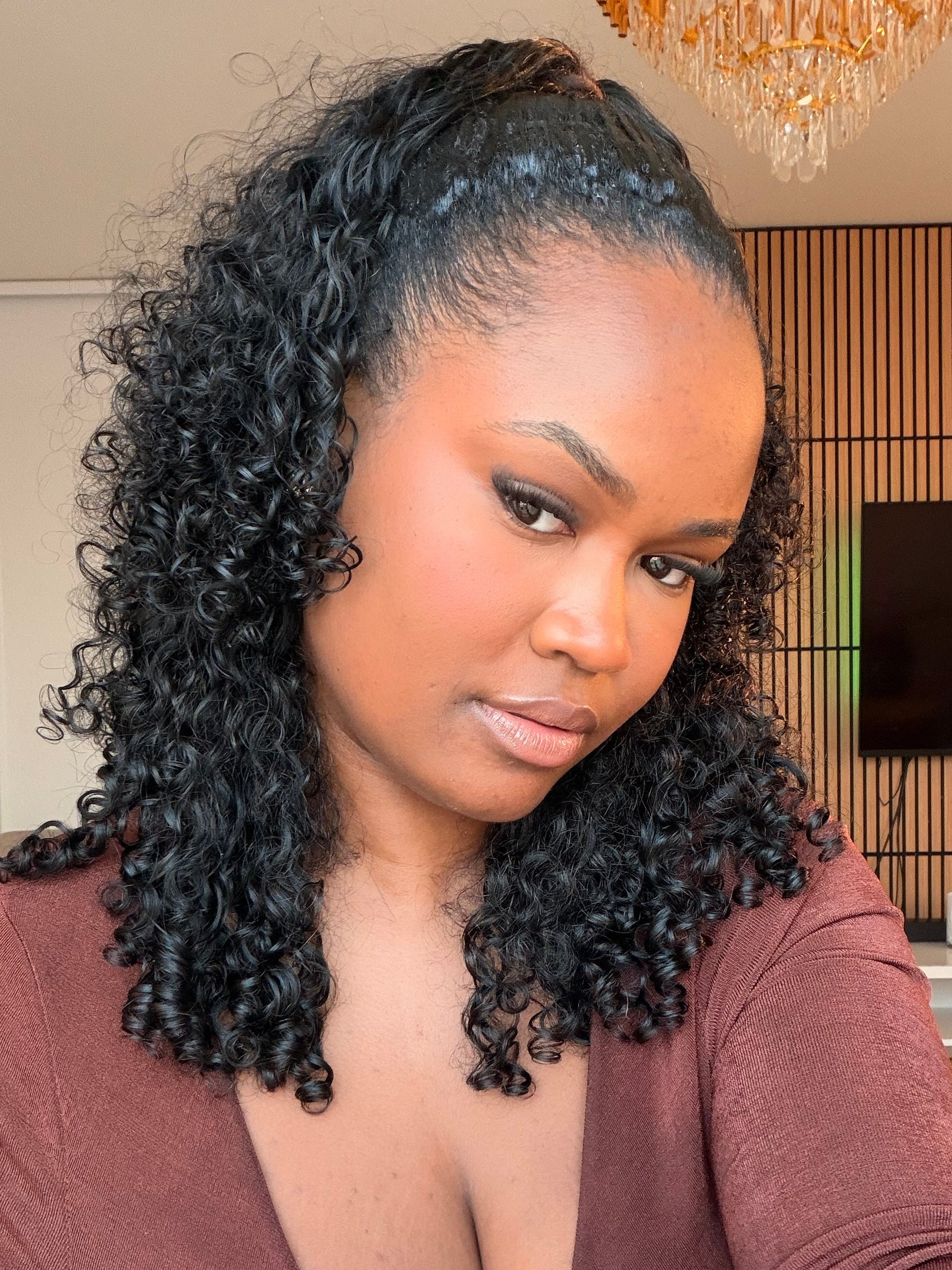 Perruque sans colle/ Half wig 300g Lola curly